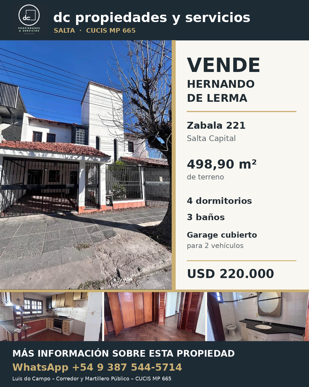 Casa en venta · Zabala 221 · Hernando de Lerma